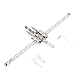Adjustable Gatenzaag Circle Cutter, 30-300mm Circle Cutter Wood Adjustable Circle Cutter Drywall Circle Hole Saw Alloy Circular Hole Saw Universal for Wood, Plastic, Plasterboard