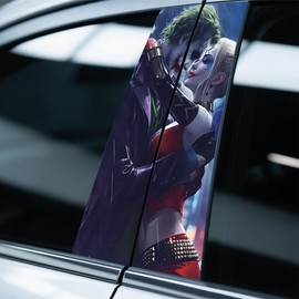 Piashow Car Sticker, Car Pillar Protector, 1 Set Clown Sticker, Car B Pillar Protection Sticker, Sticker Car (C)