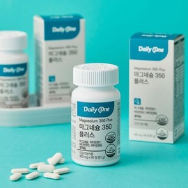 Daily One 데일리원 마그네슘 350 플러스 대용량 900mg X 90정 2통32660979 Daily One Magnesium 350 Plus Large Capacity 900mg X 90 Tablets 2 Bottles