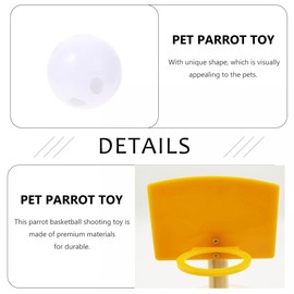 LALOCAPEYO Parrot Activity Toys,Bird Training Gym Toys Bird Toys Toy for Parrots Mini Toy Parrot Basketball Toy Parrot Toys Toy Bamboo to Shoot Peony Hoop Parakeet Toy Basketball Toys Wooden Mini Toy