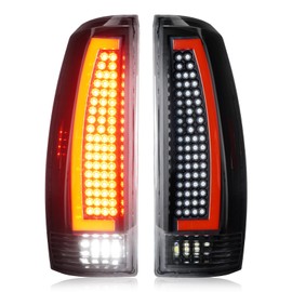 Cenfeild Tail Lights Assembly Compatible with Chevy Avalanche 2007-2013, LED Tube Rear Brake Lamp Taillights Set, Black Housing Clear Lens