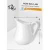 Nucookery 12 Oz Ceramic Creamer with Handle, White Coffee Milk