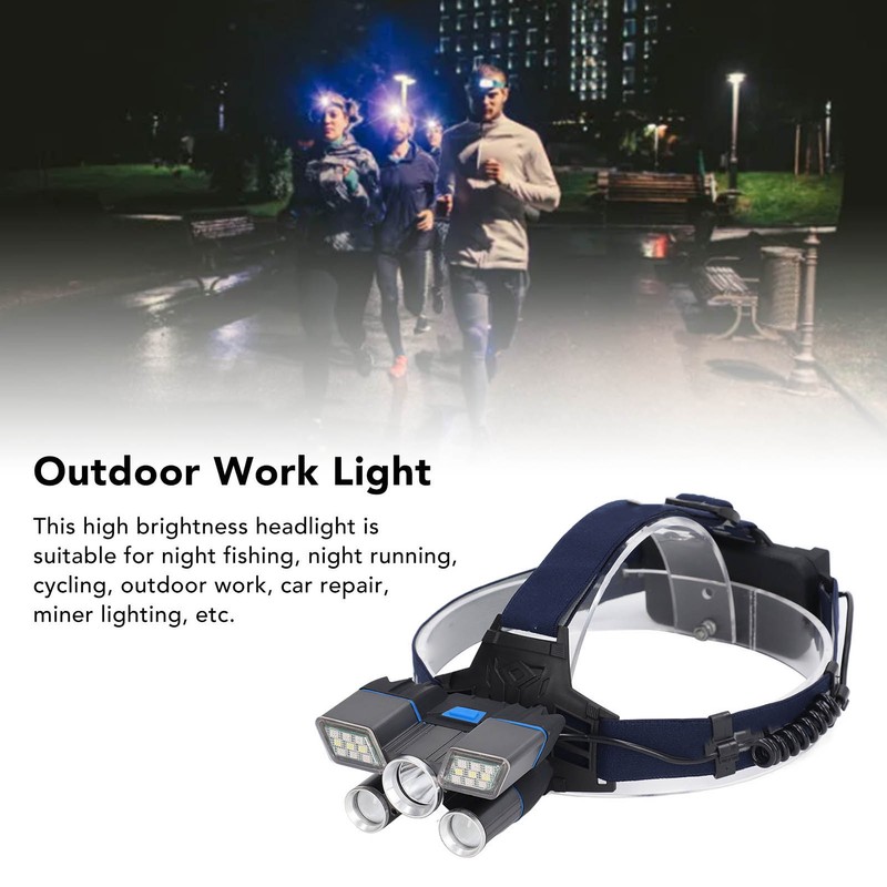 Rechargeable Headlamp 9 Levels L2 Bead Long Range Headlight Outdoor