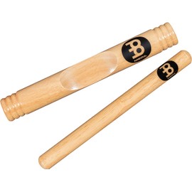 Meinl Percussion Wood Claves African - 1 Paar zylindrische Klanghölzer - Musikinstrument - Siam Eiche, Natur (CL2HW)
