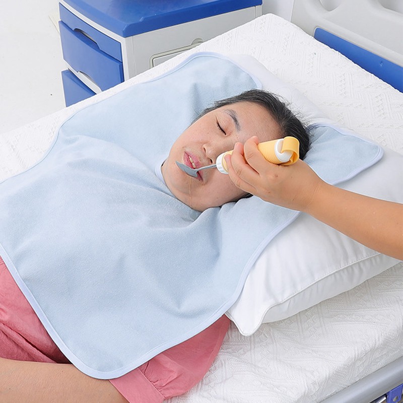 Adult Bibs for Eating Elderly Bib Waterproof Bedridden Dining Clothing