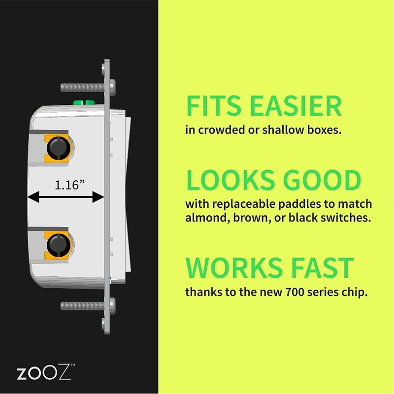 Zooz 800 Series Z-Wave Long Range On/Off Switch ZEN71 800LR,