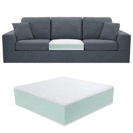 FOUXTEL Extra Thickness 3 Layer Couch Cushion Replacement, 24"x24"x6" Sofa Cushions Replacement,100% 25D Foam Upholstery Cushion, Supportive&Soft Sofa Foam with Removable Cover