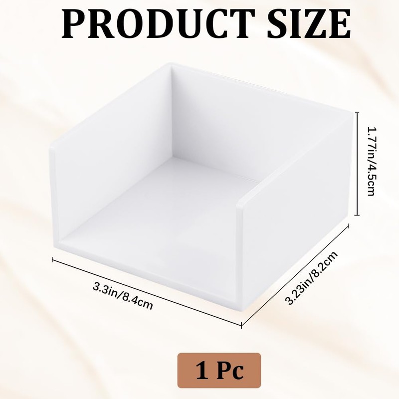 CRASPIRE White Sticky Note Holder 3x3 Inch Plastic Notepad Holder