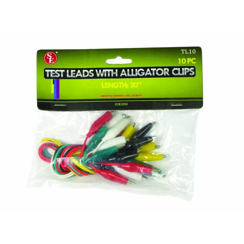 SE 10-Piece Test Lead Set with Alligator Clips - TL10