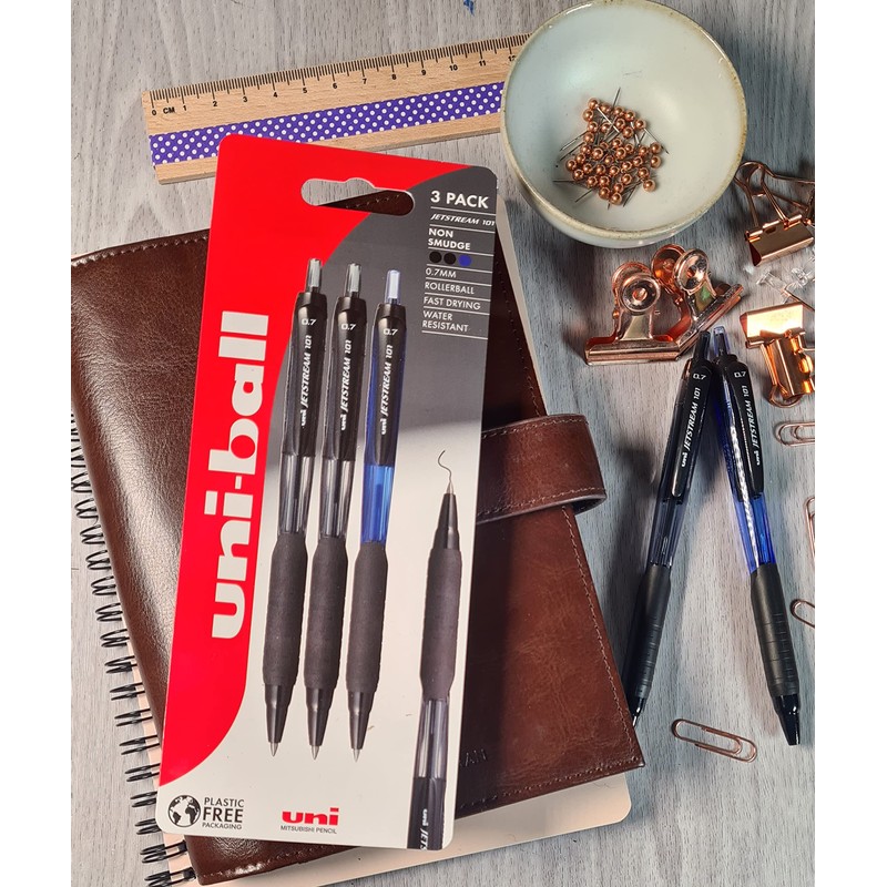 uni-ball Jetstream 101 Retractable Ballpoint Gel Pens. 0.7mm Tip. Back