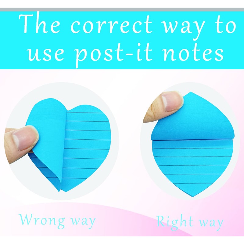 18 Pack/900 Sheets Lined Sticky Notes Post with Lines, Colorful