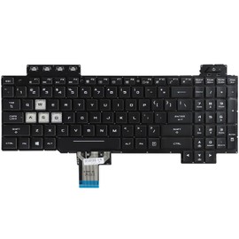 Replacement Colorful Backlit Keyboard for Asus TUF Gaming FX504 FX505 FX705 FX505G FX505D FX505GE FX505GM FX705G/GD/GE/GM FX504G/GD/GE/GM FX80 FX86 FX95 with Colorful Backlight US Layout