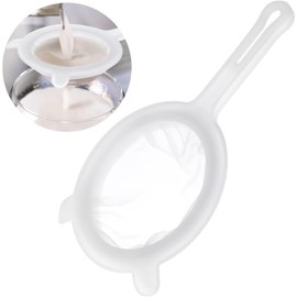 THJOPOKEEL Colador de malla de nailon ultrafino para cocina, colador de malla de plástico con asa, mini red de separación de camarones de salmuera para filtrar jugo, jugo, leche y miel (13cm200Mesh)