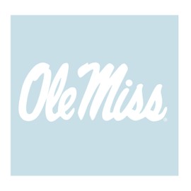 Craftique Mississippi Decal (WHT OLE MISS DECAL (3",4",6",12",18"), 12 in)