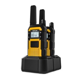 Retevis RB48 Radios Walkie Talkie, Resistente al Agua IP67, MIL-STD-810H, Radio de Comunicacion Inalámbricos, 2000 mAh, USB-C,Alerta de Vibración,SOS,NOAA,Radio Portátil para Construcción (2 Paquetes)