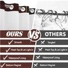 DLTAY Dark Brown and Black Hookless Shower Curtain with Snap