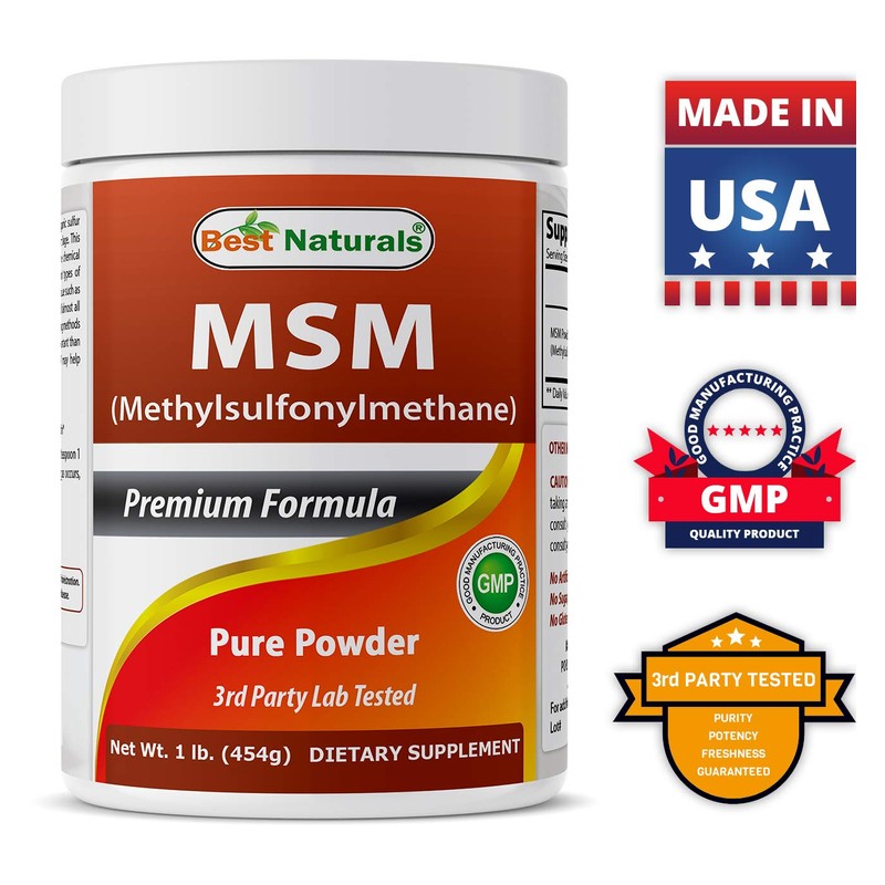 Best Naturals Best Naturals 100% Pure MSM Powder, 1Lb (1