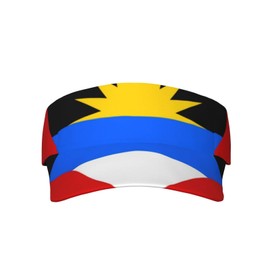 Cute Antigua Flag Hats Men Women Sports Sun Visor Hats Cute Flag Print Sun Protection Cap Hat