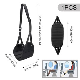 Aeroplane Footrest, Foot Rest Plane, Foot Hammock Airplane, for Airplanes, No Crashing Foot Hammock and Portable Leg Rest for Aircraft (Foam)