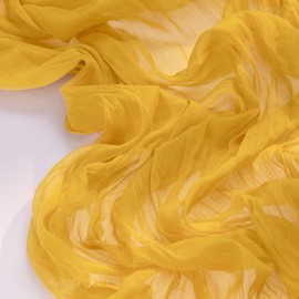 Socomi Socomi 6pcs Gold Yellow Summer Cheesecloth Table Runner Boho Rustic Gauze 120 inch 10FT Cheese Cloth Runner for Wedding Party Baby Shower Birthday Home Decor Holiday Decorations