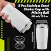 Maxdot 2 Pcs Stainless Steel Shaker Cup with Mixing Ball
