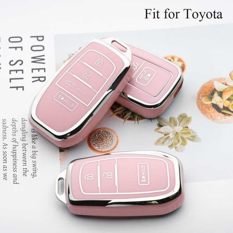Tautrophen Key Fob Cover Fit for Toyota Rav4 Highlander