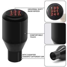 OBEST Universal Gear Knob, 5 Speed Car Gear Lever for Manual and Automatic Transmission