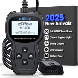 ICARZONE OBD2 Scanner MA100 Professional Car Code Reader OBDII Scan Tool for Check Engine Light Read and Clear Engine Error Codes for All 1996 and Newer OBD2 Protocol Vehicle Ease Use Plug-Play