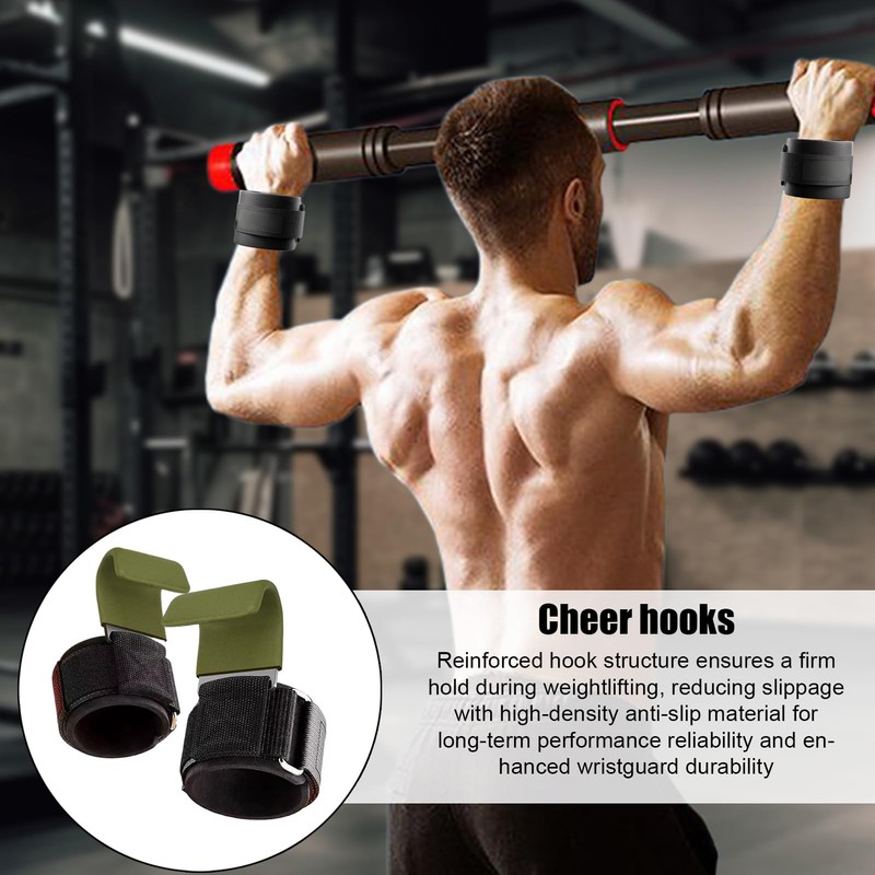 Wrist Wraps for Weightlifting - Bodybuilding Grips Hook | Ergonomic