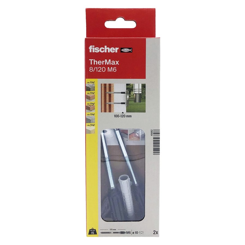 Fischer Thermax 8 and 10 Stand-Off Installation Set with Wall