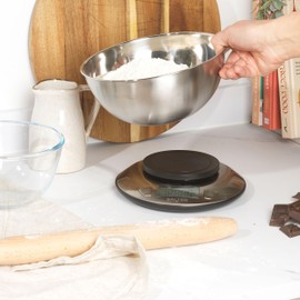 Salter Kitchen Scale with Bowl – Multiple Measure, Measures Liquid, 5kg/11lbs Max Capacity, 2l Steel Bowl, LCD-Display, Stainless-Steel, Dual Use, Perfect for Baking, Cooking, Meal Prepping