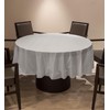 Neatiffy 84 Inch 6 Pack Disposable Round Plastic Tablecloths Picnic/Camping/Party/Banquet