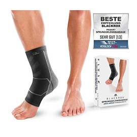 BLACKROX Ankle Bandage Sport Hyper Balance V2 Ankle Bandage Ankle Bandage Right Left Women Men Foot Bandage Ankle Protection Sports Bandage Ankle Bandage Ankle Bandage (L, Black)