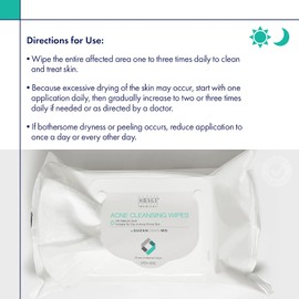 SUZANOBAGIMD On the Go Cleansing Wipes for Oily or Acne Prone Skin, 25 count Pack of 1