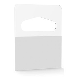 1-1/4" X 1-5/8" Slot Hole Self Adhesive Hanging Tabs Heavy Duty Clear Plastic Hang Tags Hook for Store Retail Display Tab 300 Pack