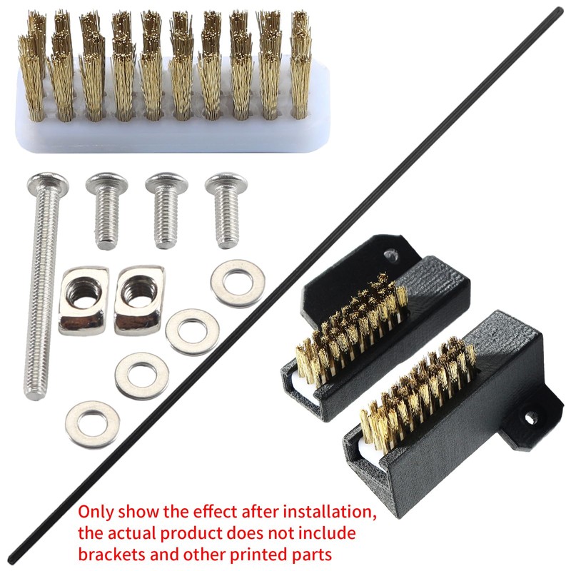 BCZAMD 3D Printer Parts Mini Nozzle Cleaning Nylon Brass Brush