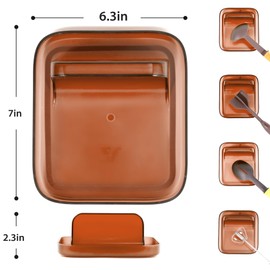 Li&Zhao Spoon Rest for Stove Top - Kitchen Counter Utensil Rest, Pot Lid Holder, Cooking Spoon Holder