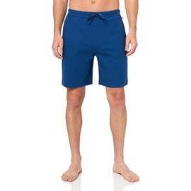 BOSS Men's Waffle Contrast Logo Lounge Shorts, Dark Sapphire Blue, Small
