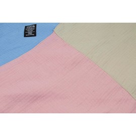 Gloop Women's Scarf XXL Knitted Triangle Scarf Cotton Triangular Scarf Muslin Scarf Without Scratching on Skin Made in Italy, Light beige, light blue, light pink, Unit size
