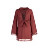 Trendyol Women Relaxed Double-Breasted Shirt Collar Woven Kimonos & Kaftans