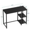 SINPAID Computer Desk 40 inches with 2-Tier Shelves Sturdy Home