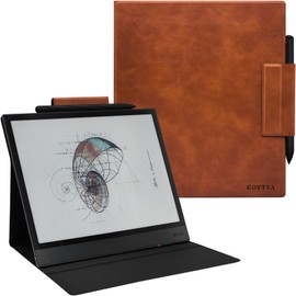 GOVTVA Magnetic Stand Case for Onyx Boox Note Air 4 C/Note Air 3 C (2024/2023 Released) Ultra-Thin Lightweight Leather Cover with Magnetic Pen Buckle, Auto Sleep/Wake (Vintage Brown)