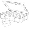25Pcs Small Bead Organizer Box, Clear Rectangles Bead Storage Containers