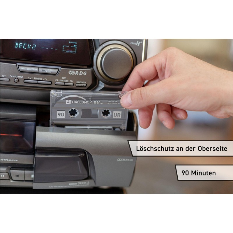 GALLUNOPTIMAL UR90 Audio Cassettes (UR) 90 Minutes - Empty Cassettes