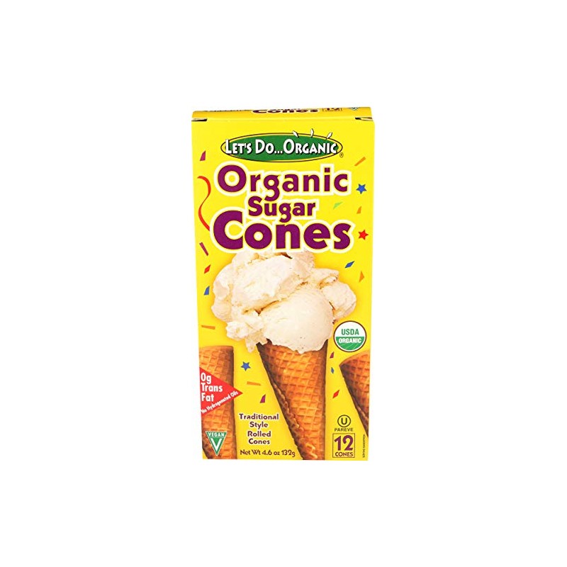 Let's Do Organics Organic Sugar Cones, 4.6 oz