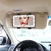 Car Sun Visor Vanity Mirror,Rechargeable Car Makeup Mirror with 3