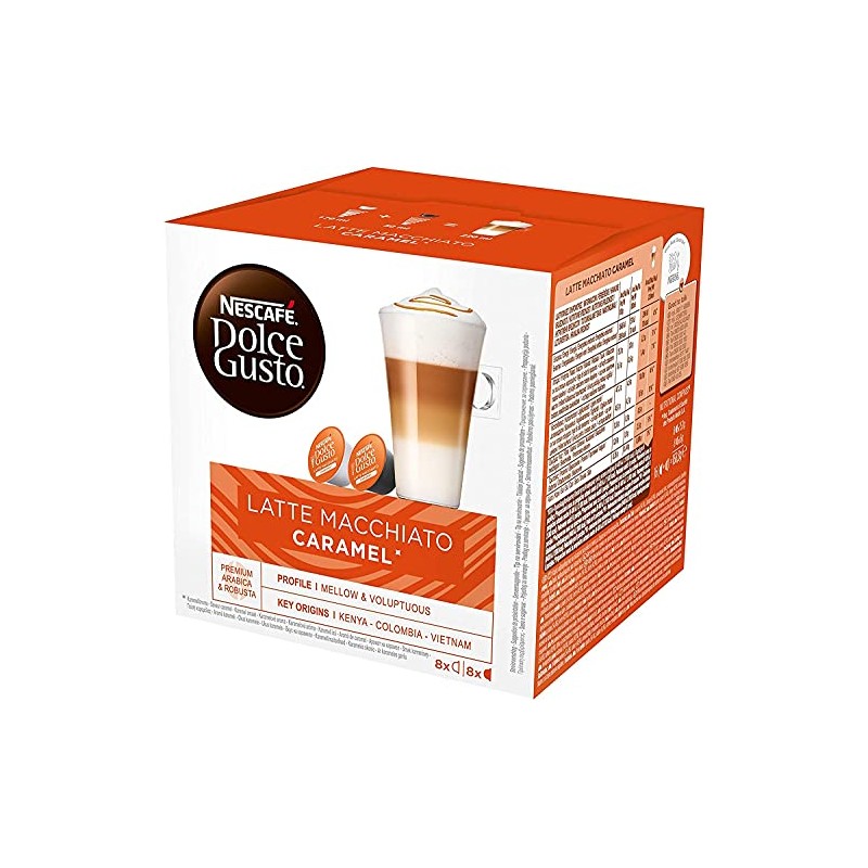 Dolce Gusto - Coffee Capsules, Caramel Latte Macchiato, 1.93 oz.,