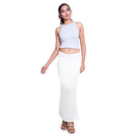 Divas World Women's Long Skirt Petticoat Saree Shapewear High Waist Underskirt Summer Comfortable Maxi Girls Ladies Gypsy Midi Casual Fashionable Great Gift (as8, Alpha, s, Regular, Regular, White)