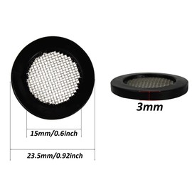 AUXBC 16PCS 1Inch Shower Head Filter Gasket, Seal Faucet Washers with Mesh, O Ring Hose Gasket Filter Net Shower Head Gasket Rubber Washer for Water Faucet Shower Garden Hose Connector