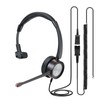 MKJ Phone Headset with Microphone Corded RJ9, One Ear Office